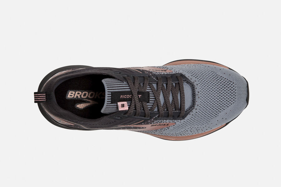 Ricochet 3 Road Brooks Running Shoes NZ Womens - Dark Grey/Pink - EDKRZB-120